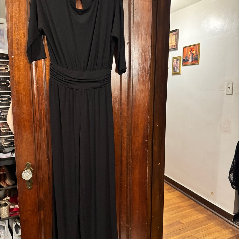 New York & Company Classic Black Jumpsuit